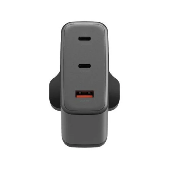 Energea Ampcharge Gan100, 2C1A Pd/Pps/Scp/Qc3.0/Afc/Fcp/ Wall Charger,100W (Uk) - Gunmetal